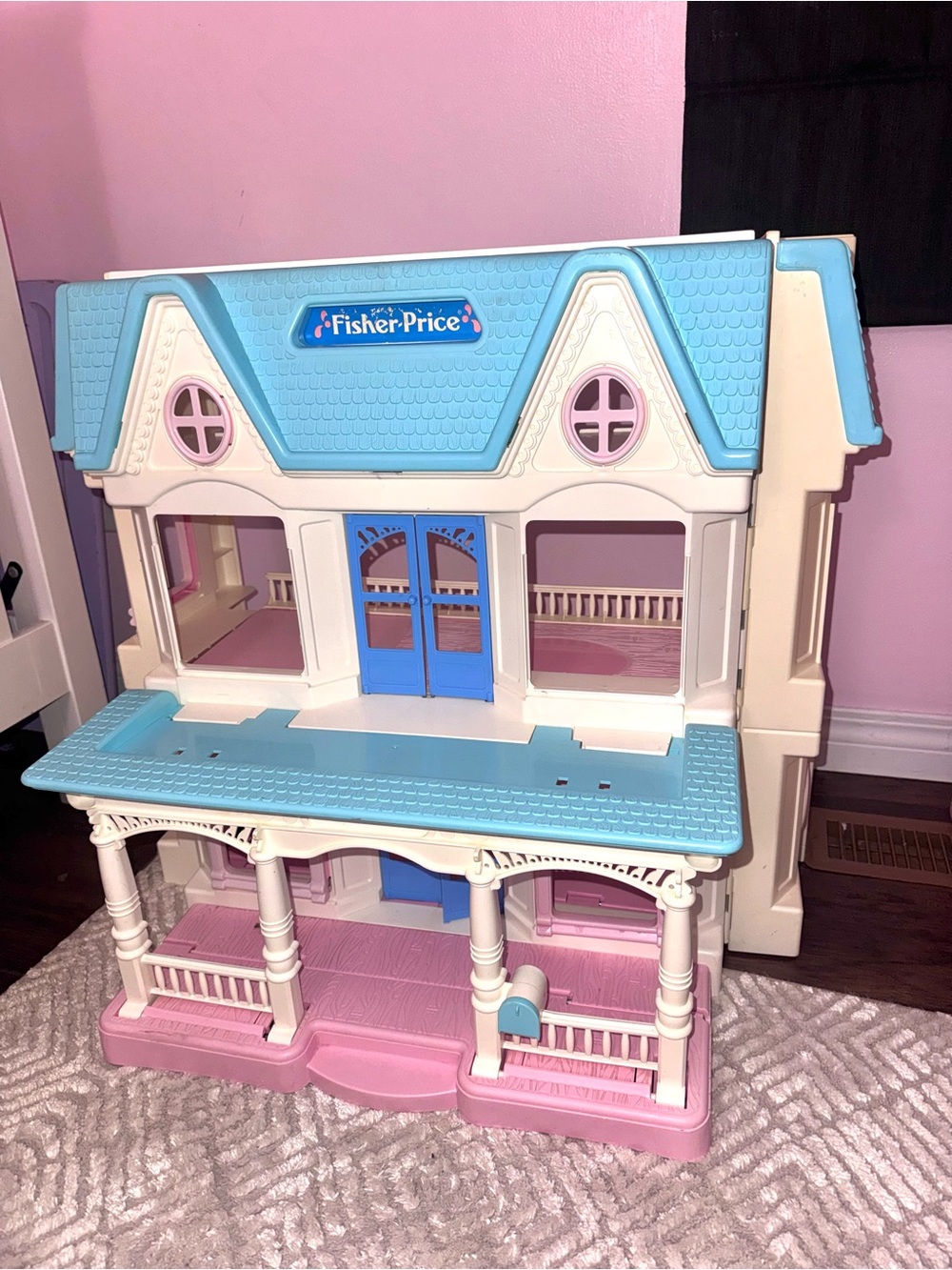 1993 fisher price loving family doll house rare vintage read description